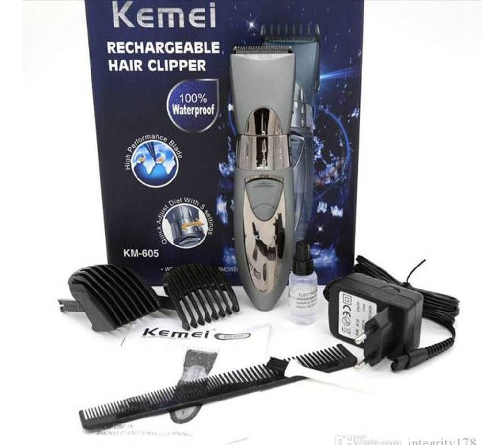 Kemei KM-605 Rechargable HIFI Trimmer