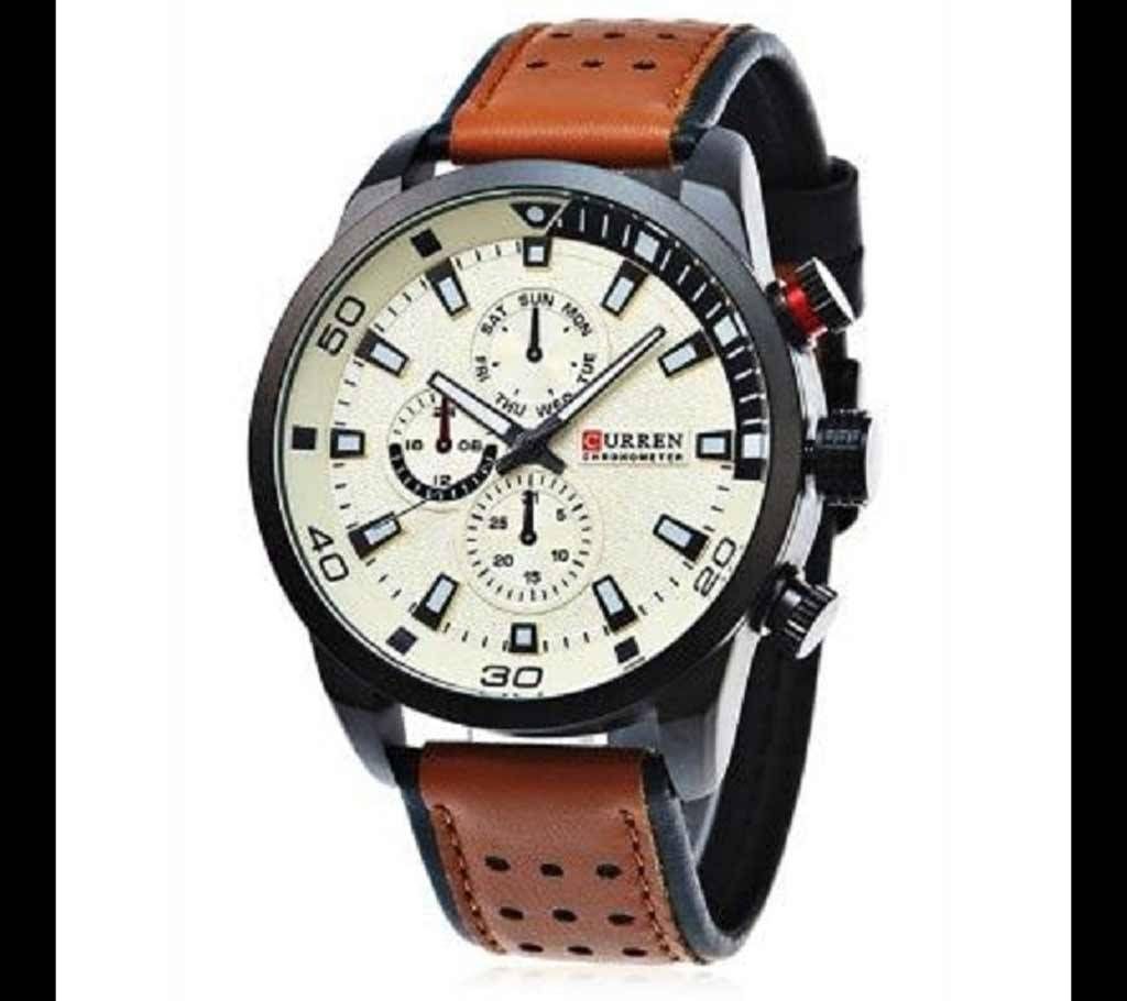 CURREN 8250 Men's Wrist Watch -  Brown