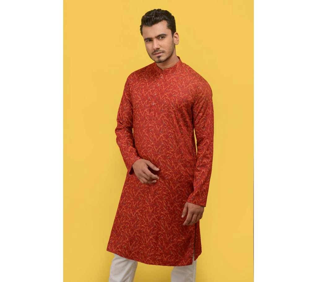 Lavelux Red Printed Boishakhi Panjabi