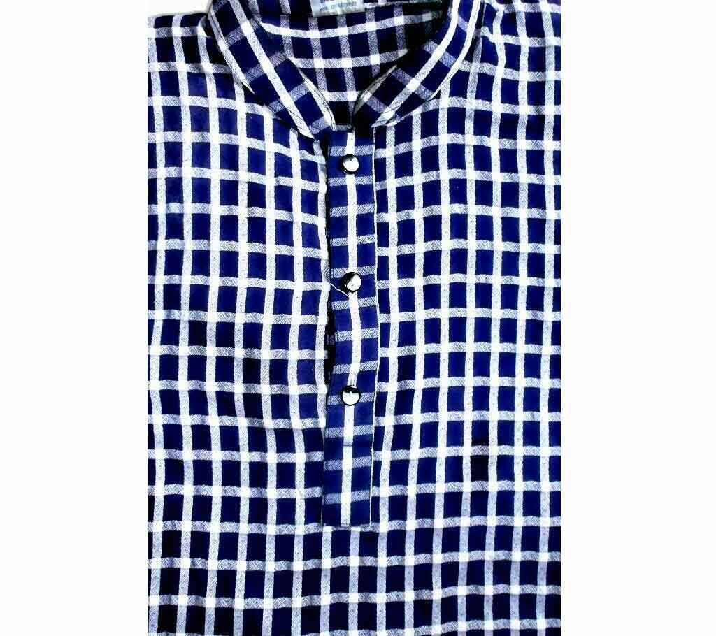 Gents Long Check Punjabi