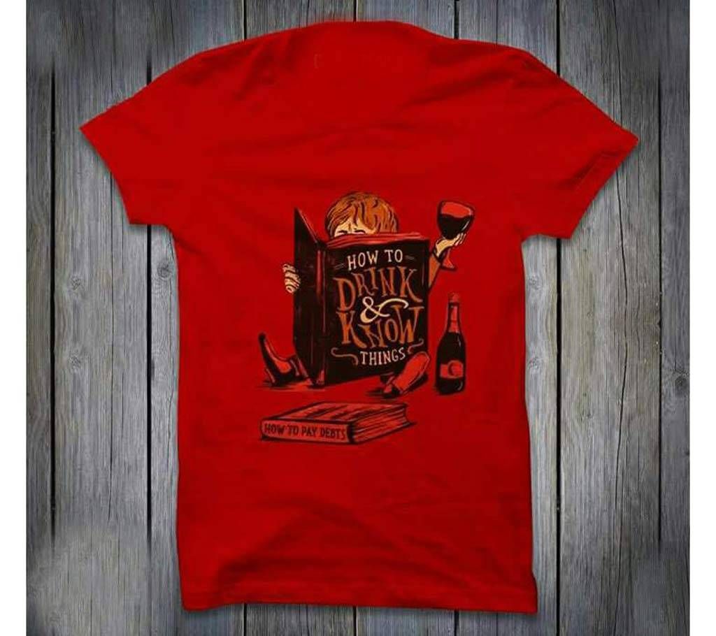 How to Drink Menz Round Neck T-Shirt