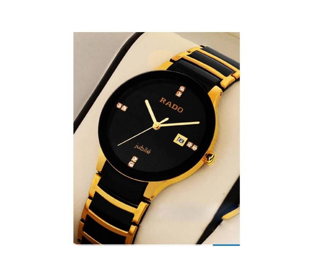 Rado Stainless Steal Wrist Watch-black &golden 