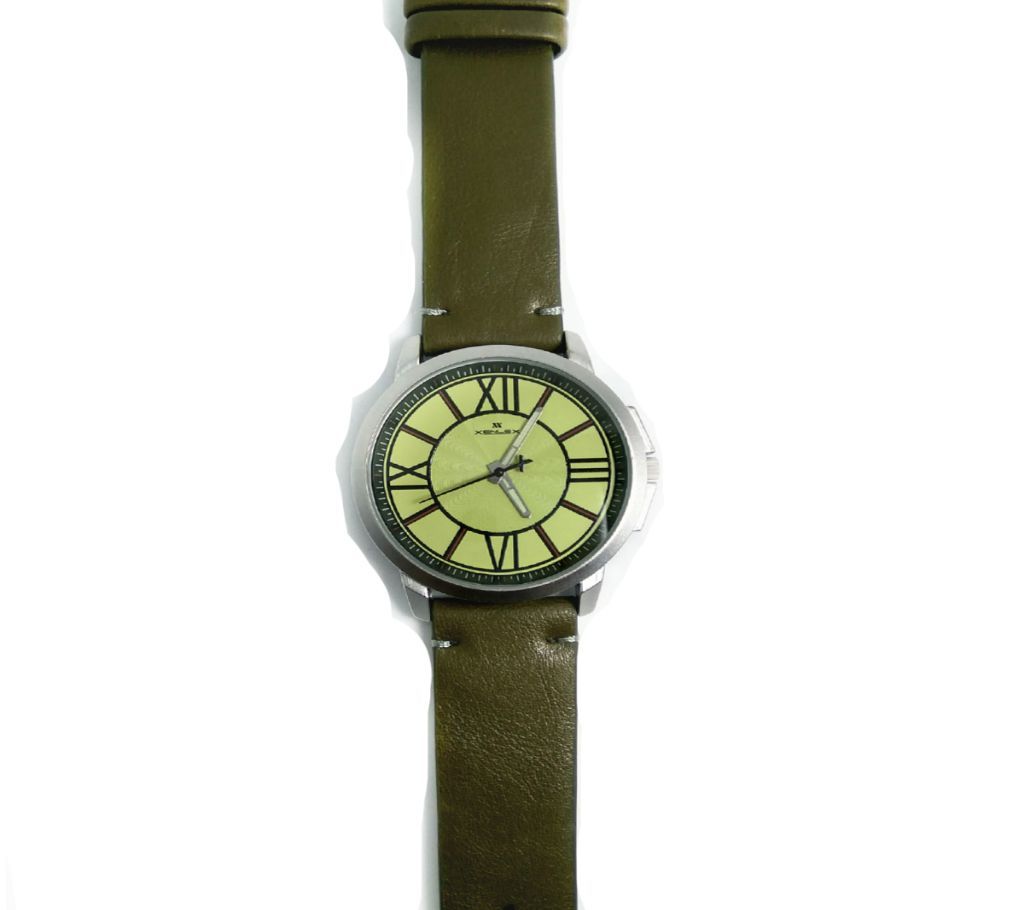 Xenlex Swirl Bottle Green strap Analog Wrist Watch For Men 