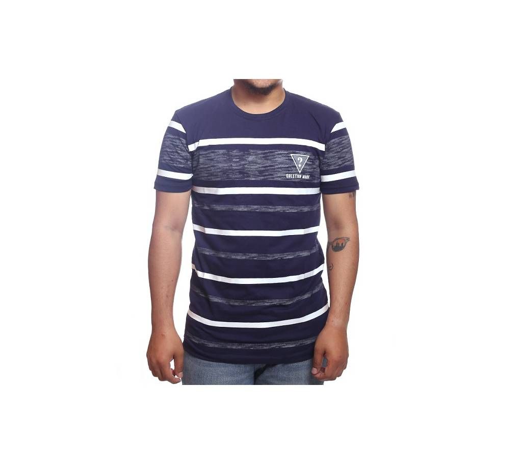 Exclusive Mens half sleeve Blue and white t-shirt-99