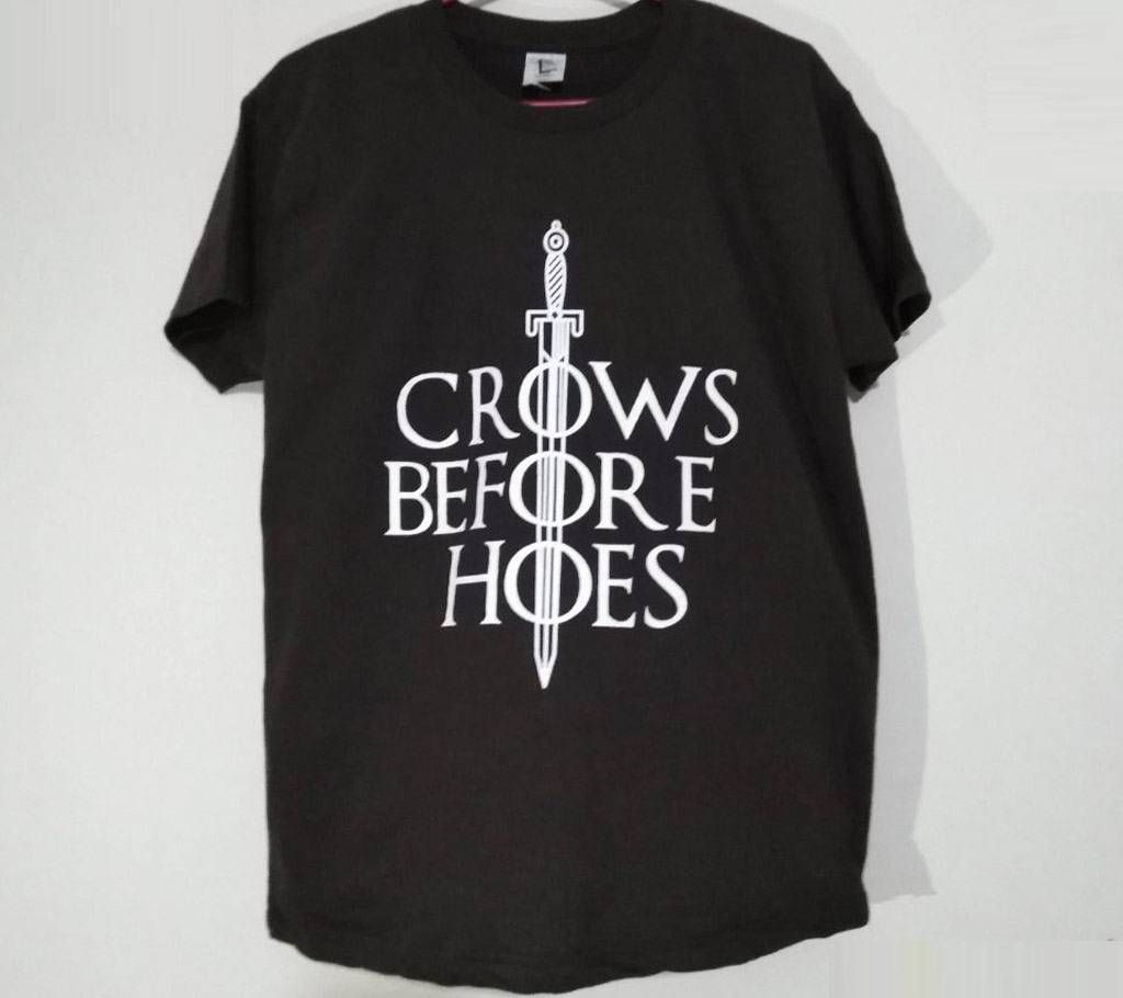 Game of Thrones Crows Before Hoes Menz Half Sleeve T Shirt 