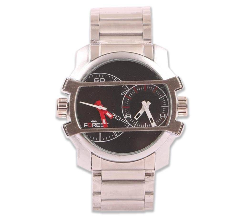 Forest Stainless Steel Watch for Men-Black & Sliver