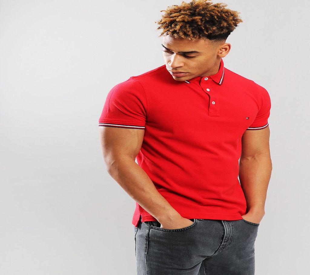 Tommy Hilfiger SLIM Polo Shirt-Red