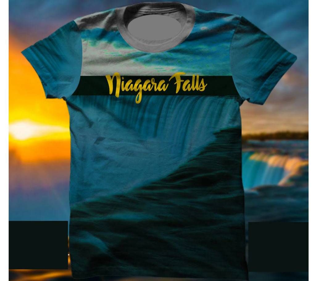 Niagara Falls Half Sleeve Cotton T-Shirt for men