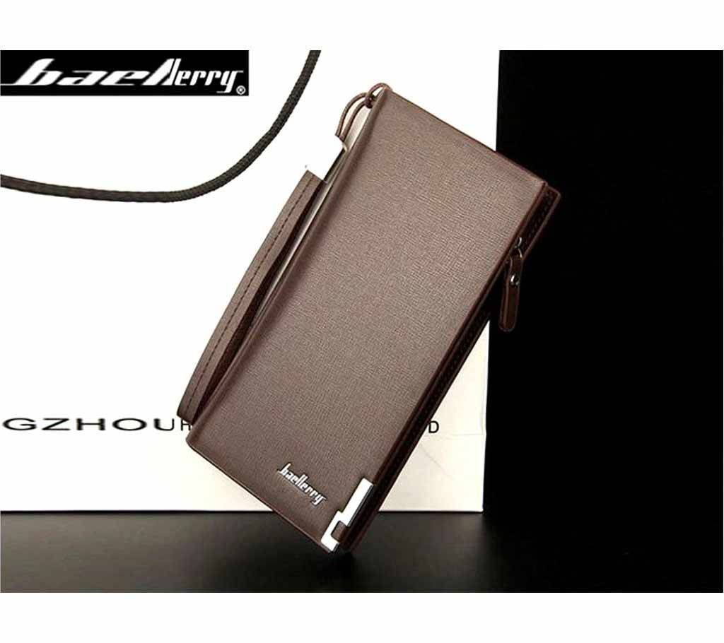 Smart Wallet PU leather brown color for man