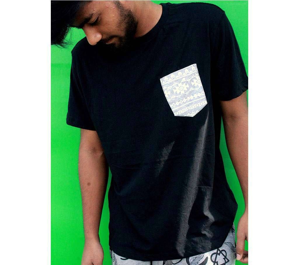 round neck half sleeve cotton t-shirt for men 