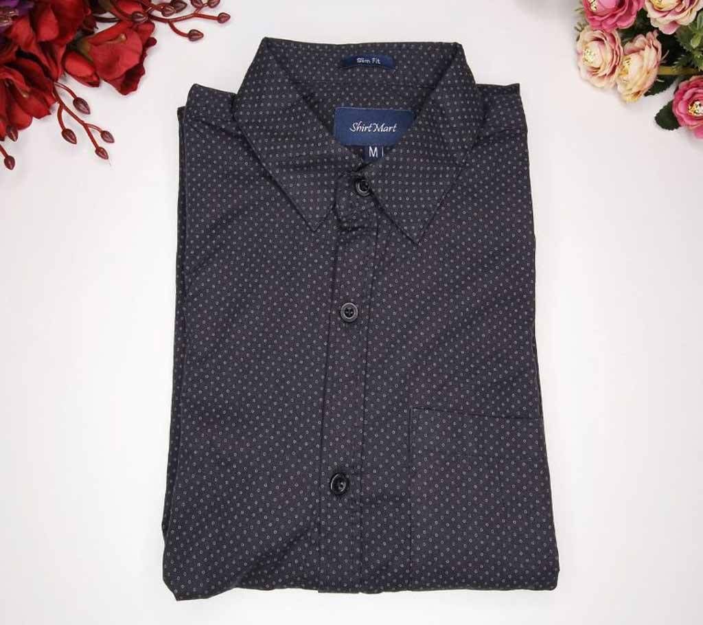 Cotton Formal Shirt - Black - SMT