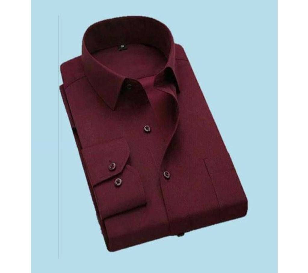 Marron Full Sleeve Formal Shirt For Men