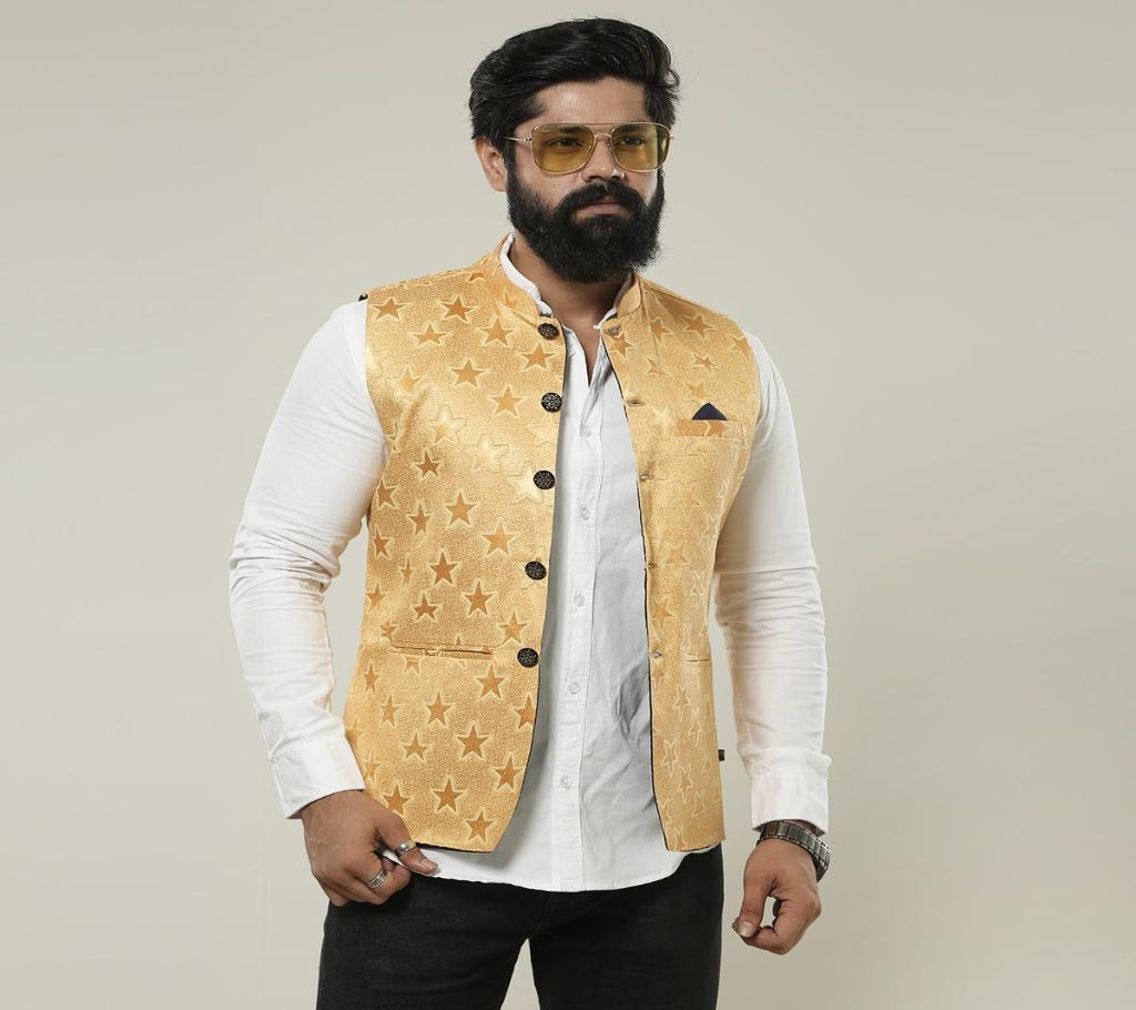 Golden Waistcoat /Koty Vests For men