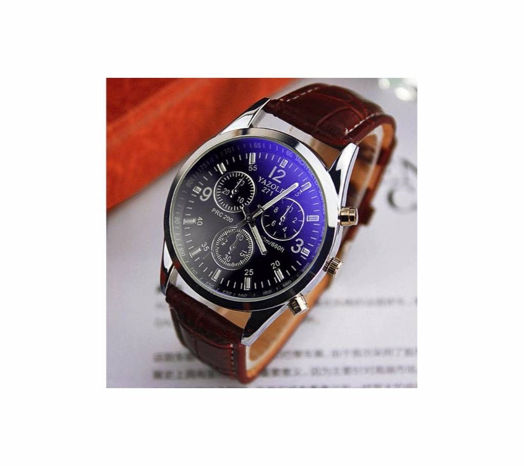 Yazole Quartz Waterproof Casual  Watch Men