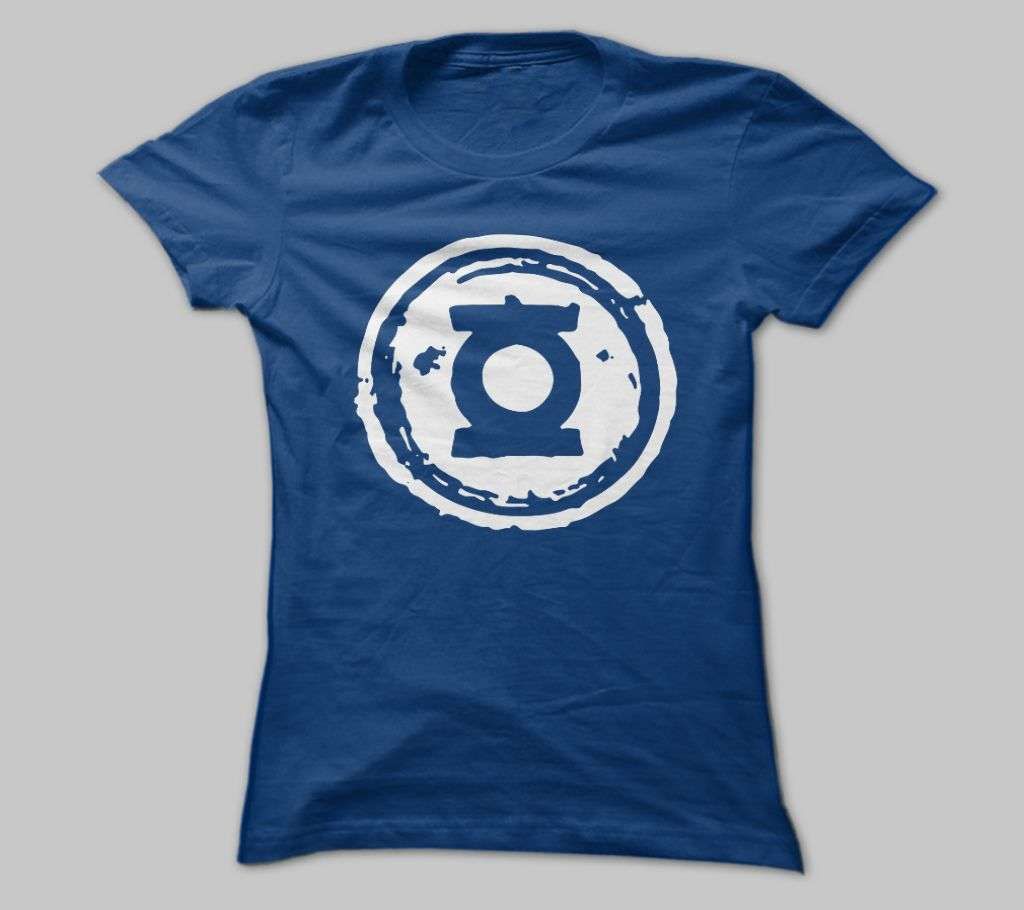 Half Sleeve Blue Cotton Tshirt For Men 