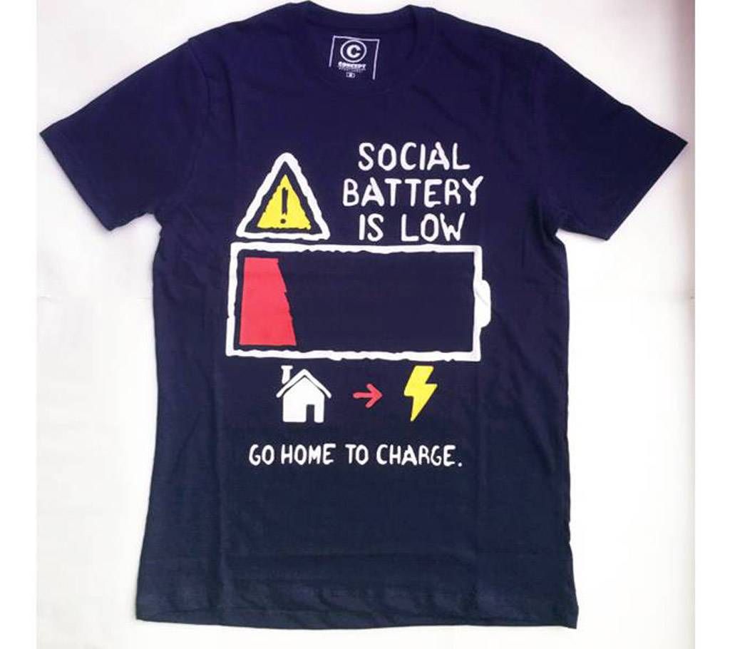 Battery Low - Mens Cotton T-shirt