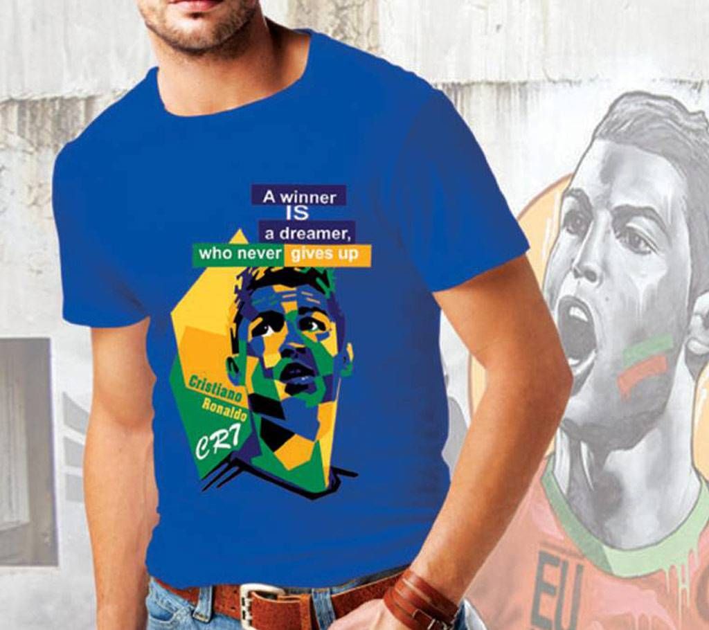 Christiano Ronaldo Blue T-shirt