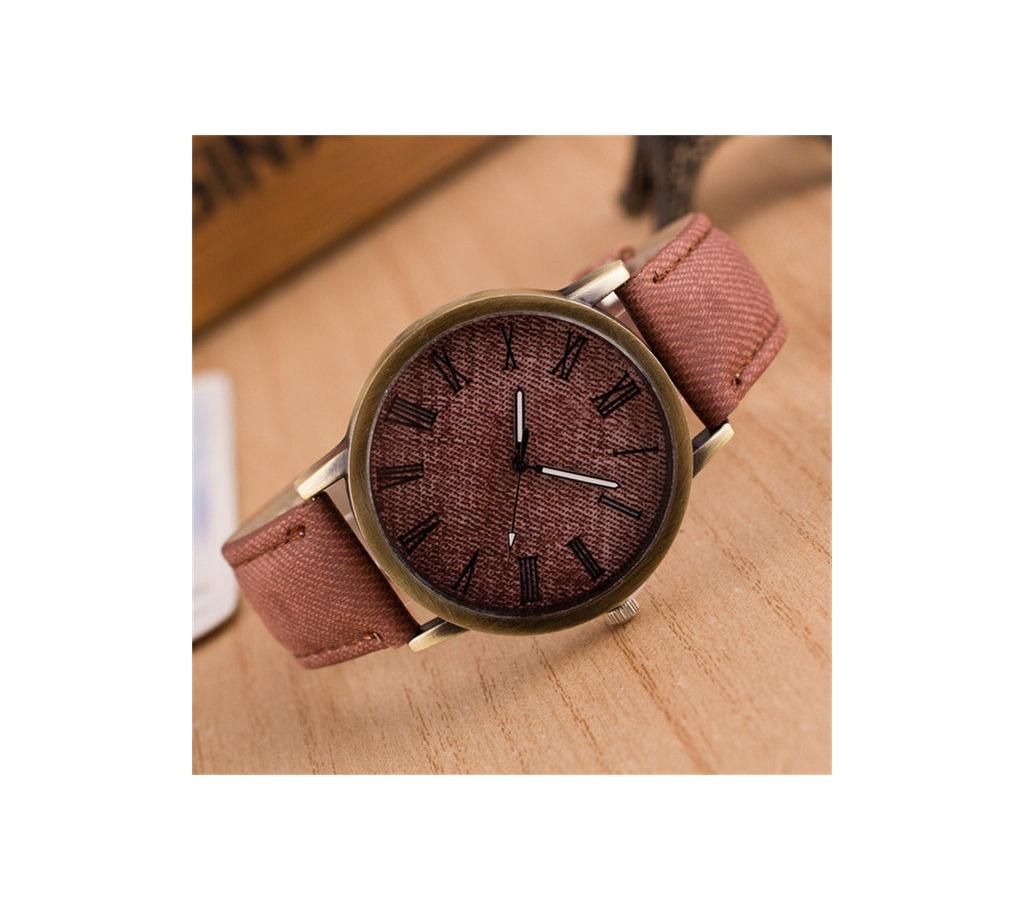 Jeans Style Brown Men's Watch