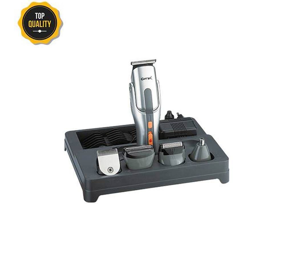 GM-581 8 In 1 Rechargeable Beard Trimmer With Nose Trimmer