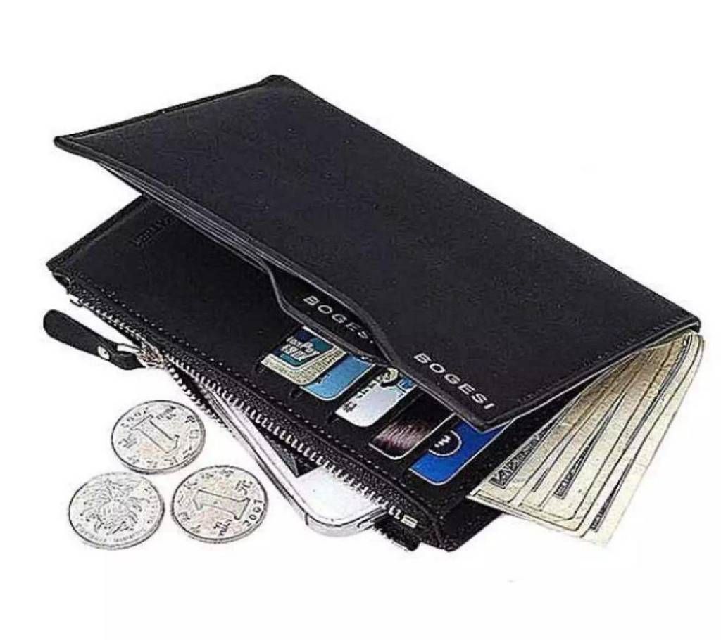 PU leather 3 quater wallet for man