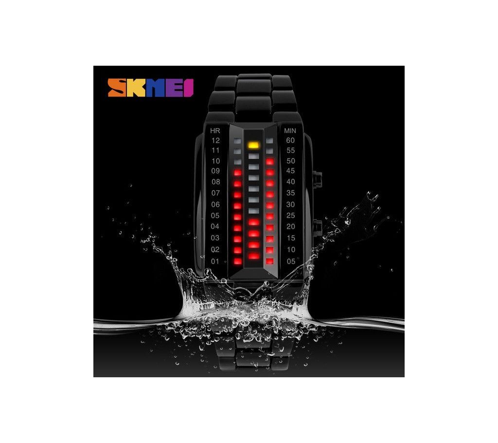SKMEI 1013 Men binary LED bracelet watch