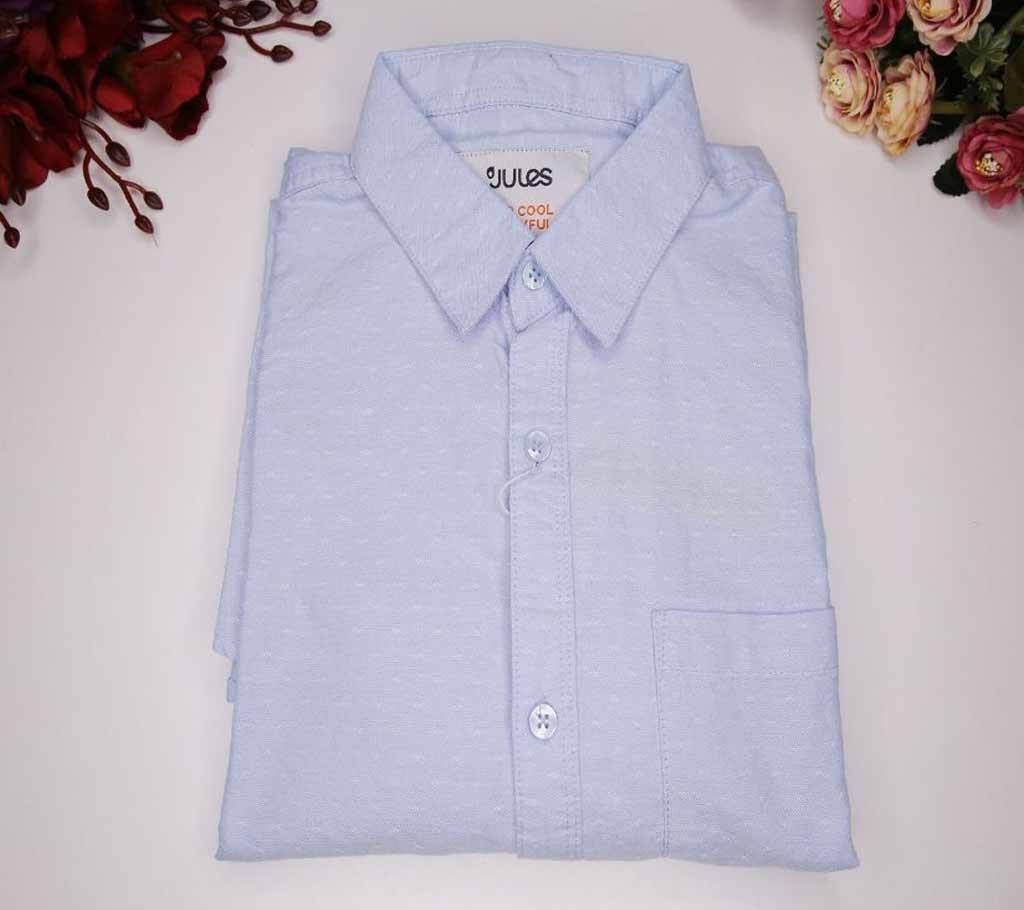 Cotton Formal Shirt - Baby Blue - SMT