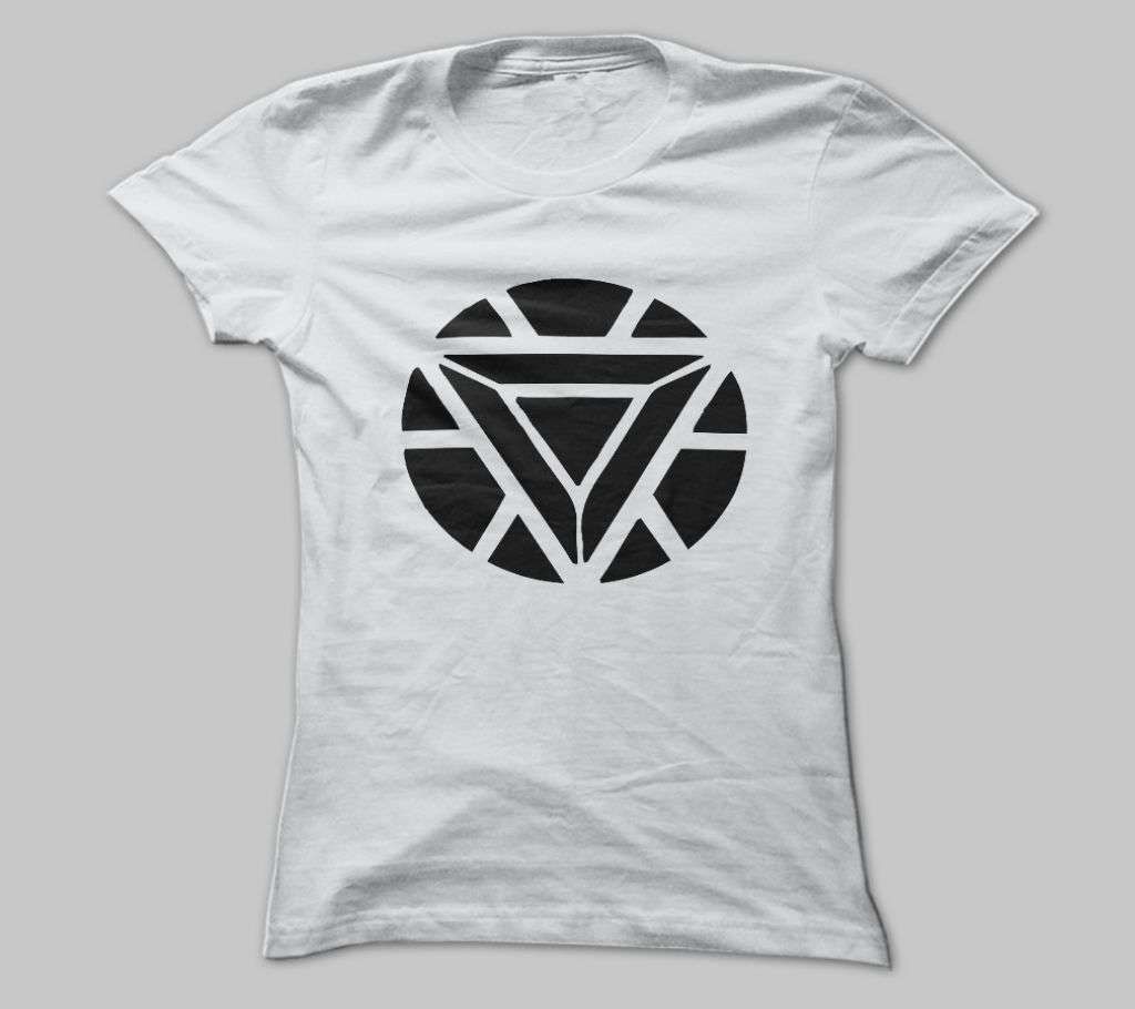 IRON MAN ARC WHITE COTTON TSHIRT FOR MEN