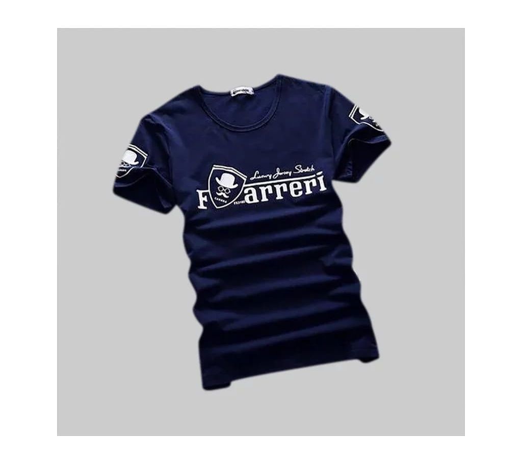 Blue Half Sleeve T Shirt For Men