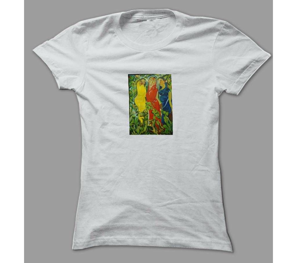Art Village woman White Polyester T-Shirt