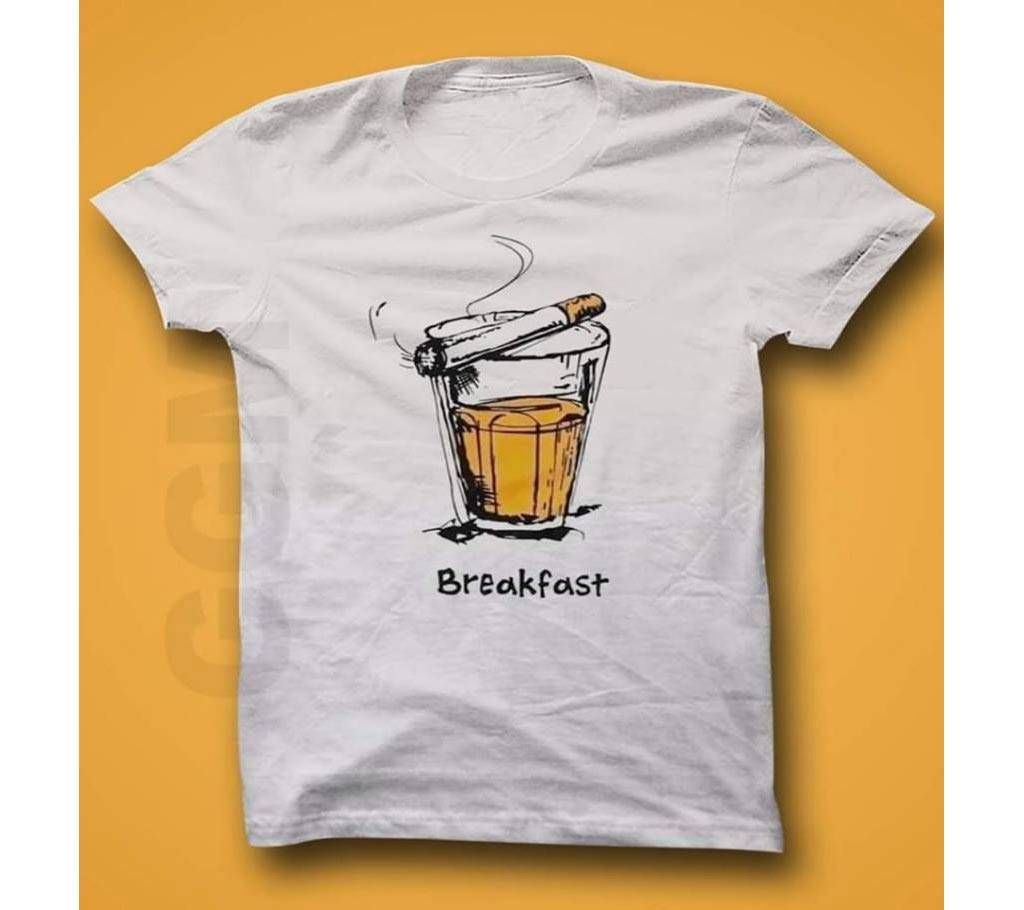 Men's Round Neck T- Shirt Breakfast