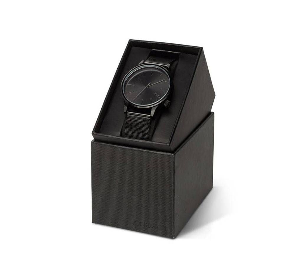 Komono Winston Royale Black Wrist Watch