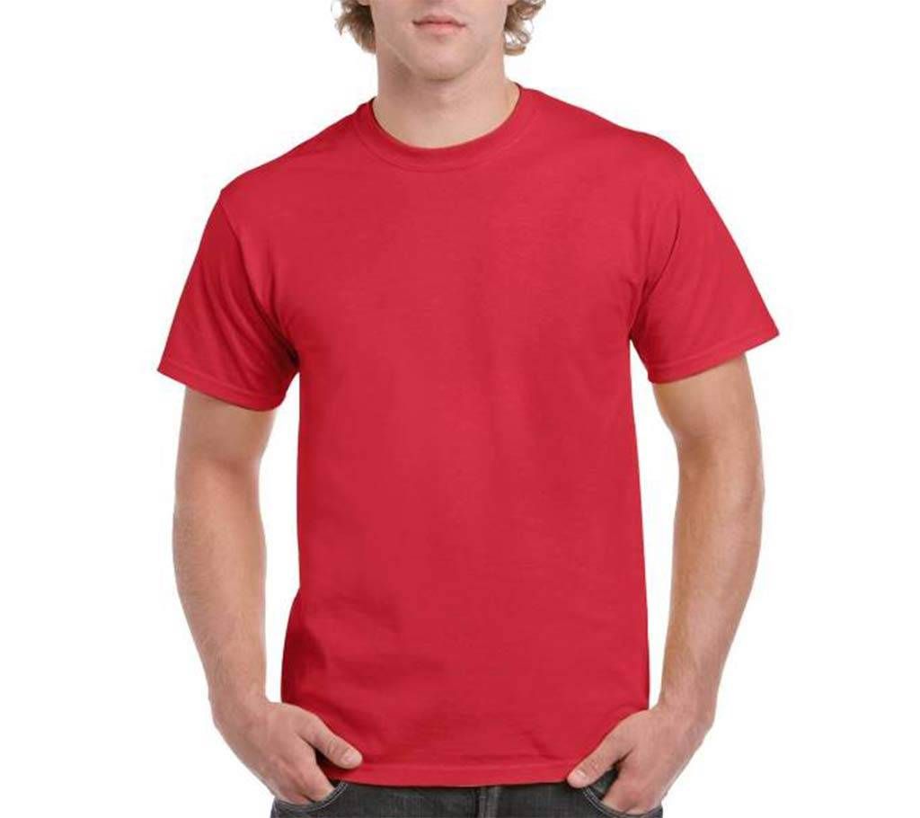 RED COLOR SHORT SLEEVE ROUND NECK T SHIRT