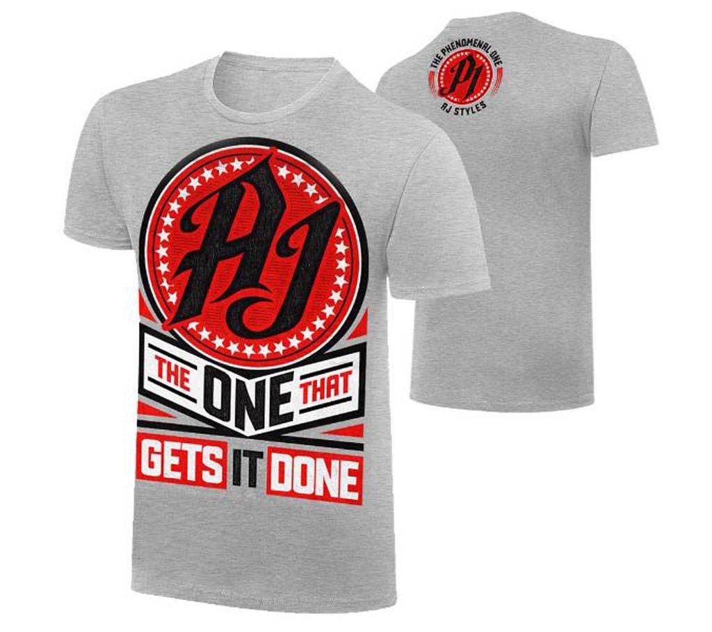 AJ Styles Grey  T Shirt