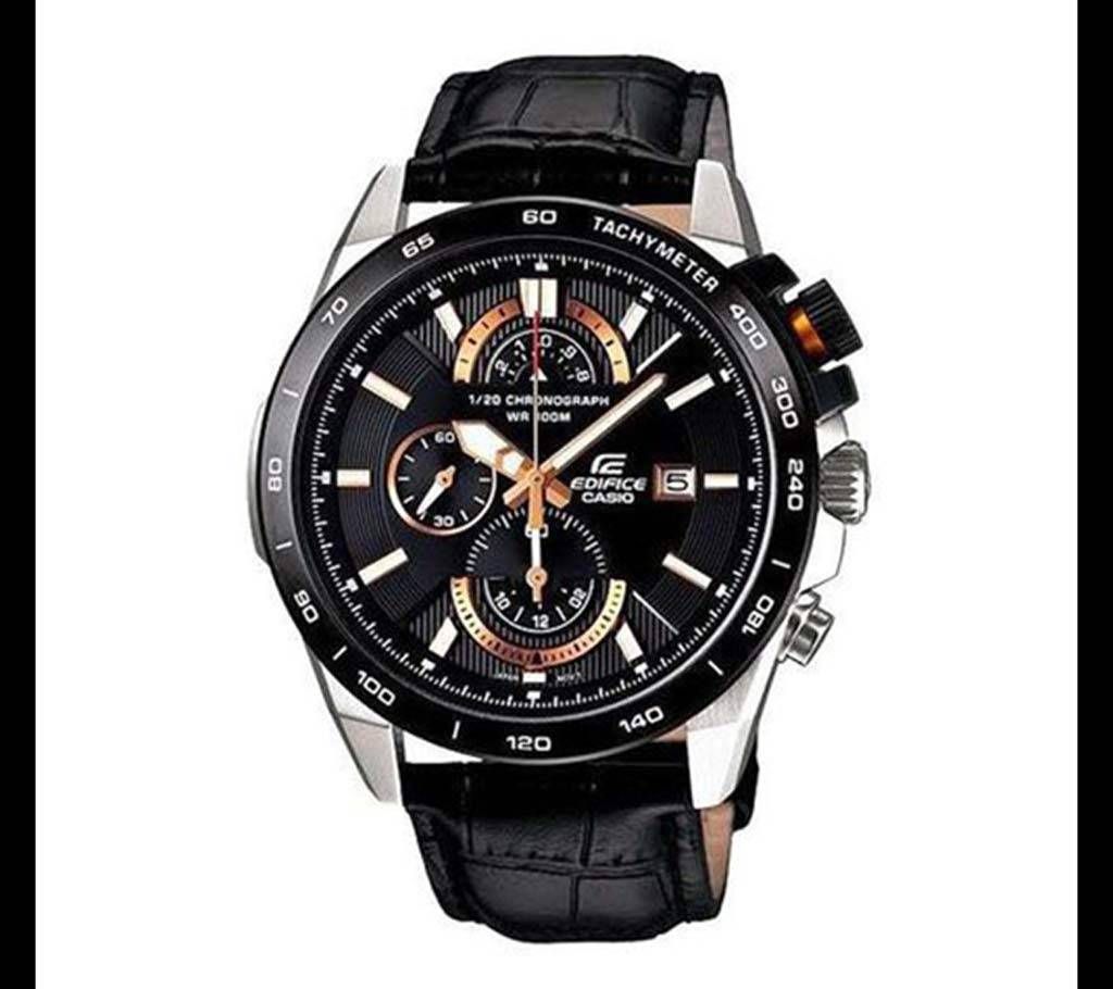 Casio Black PU Leather Wrist Watch For Men