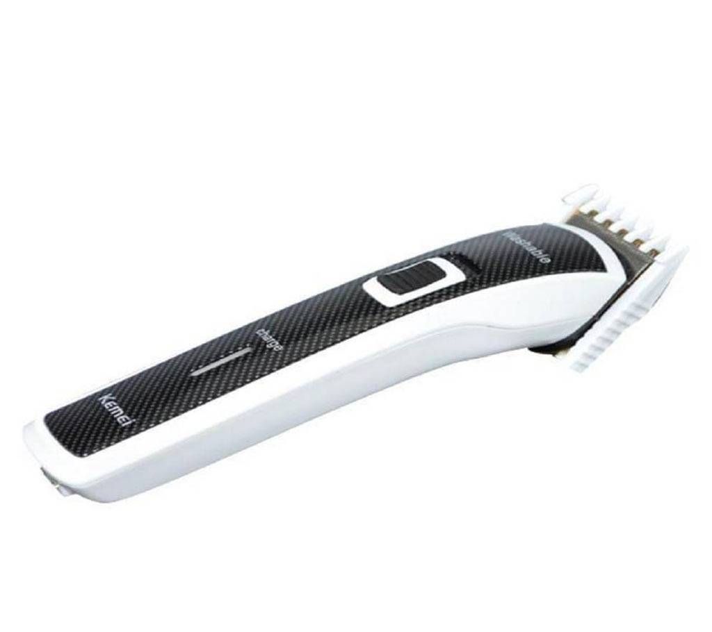 Kemei KM-6166 Rechargeable Trimmer - White and Black
