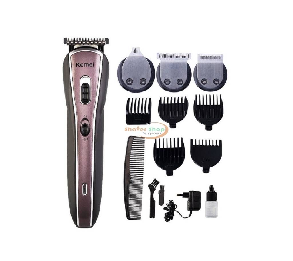 kemei KM-3090 Rechargeable Electric Hair Clipper/Trimmer - Black