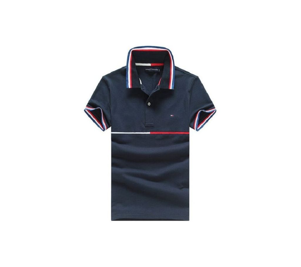 Darkblue Red And White POLO For Man