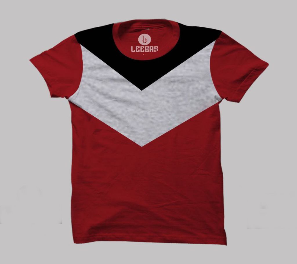 Maroon Ash Contrast Tshirt