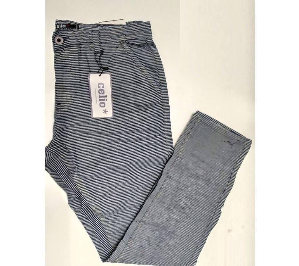Celio Gaberdine Stretch Semi Narrow - Black and White Combine