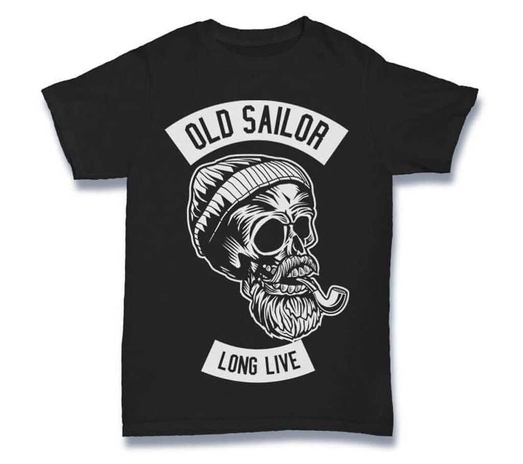 Mens Old Sailor Cotton Round Neck  t-shirt