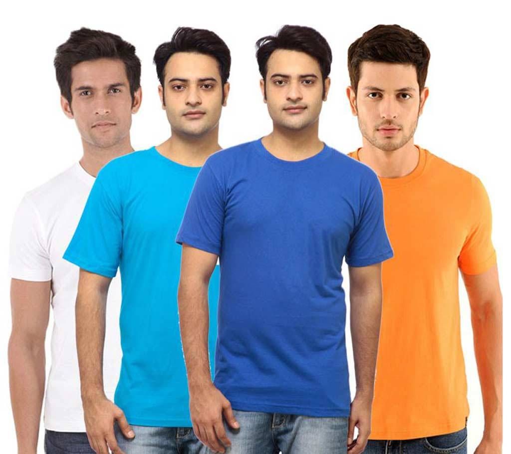 4 Combo Cotton Short Sleeve T-shirt For Men
