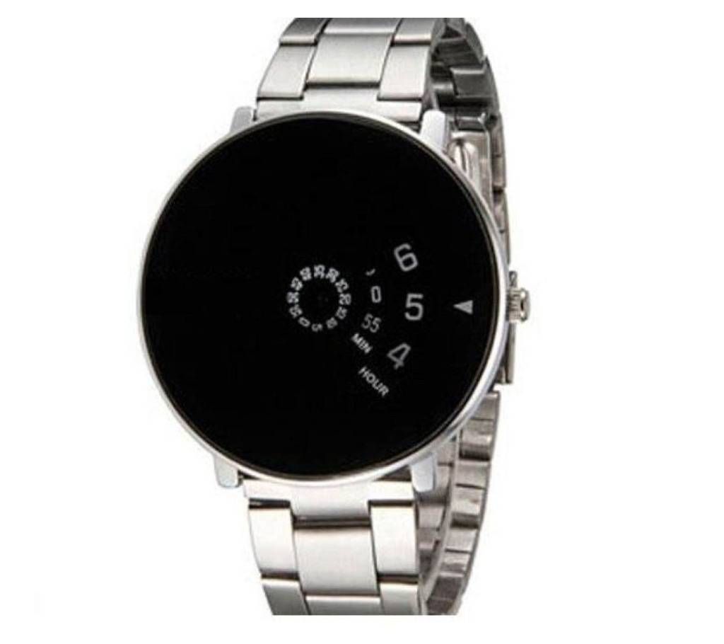Stainless Steel Watch For Men-Black & Silver (Copy)