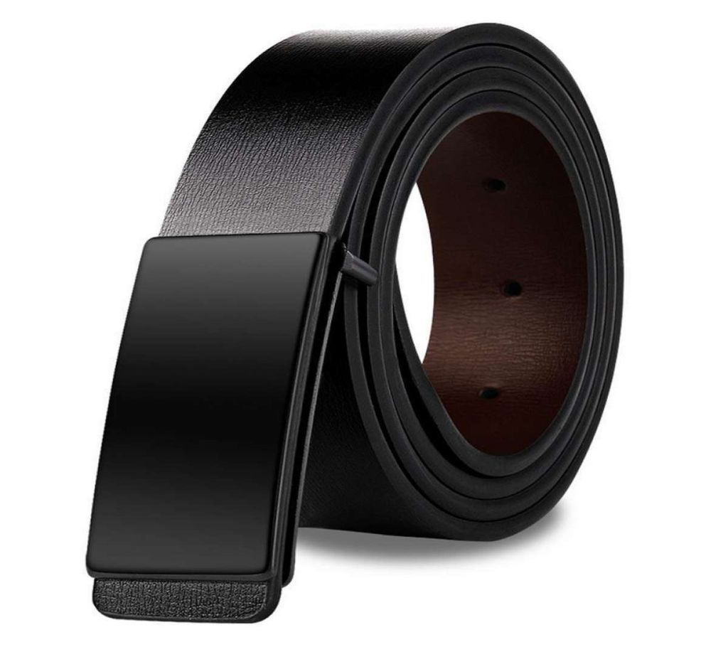 Mens Adjustable Smooth Buckle Belts Leather