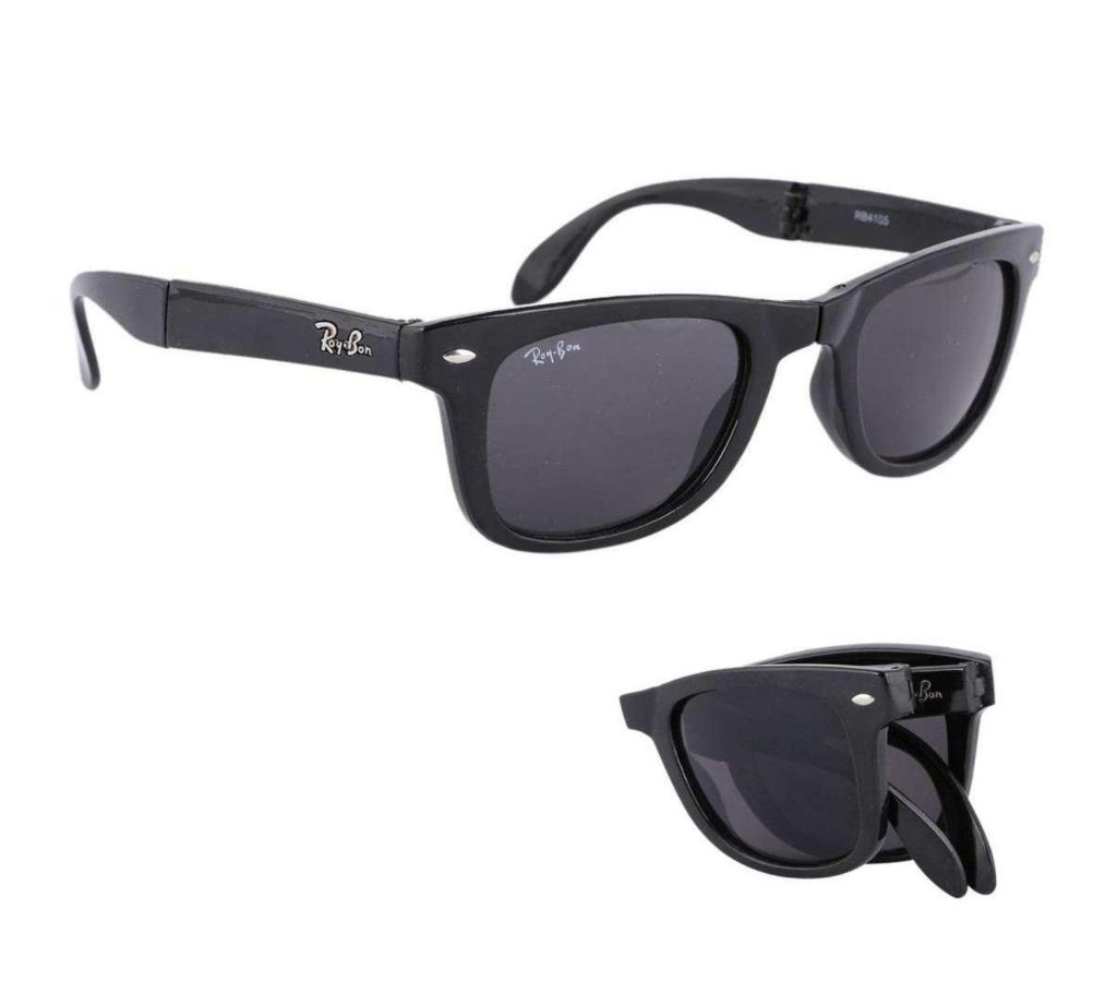 Ray-Ban Black Folding Sunglasses for Men with Stylish Box