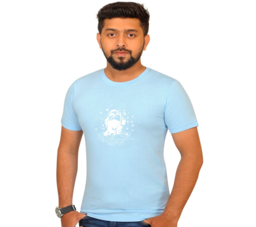 Star Half Sleeve Cotton T shirt For Men