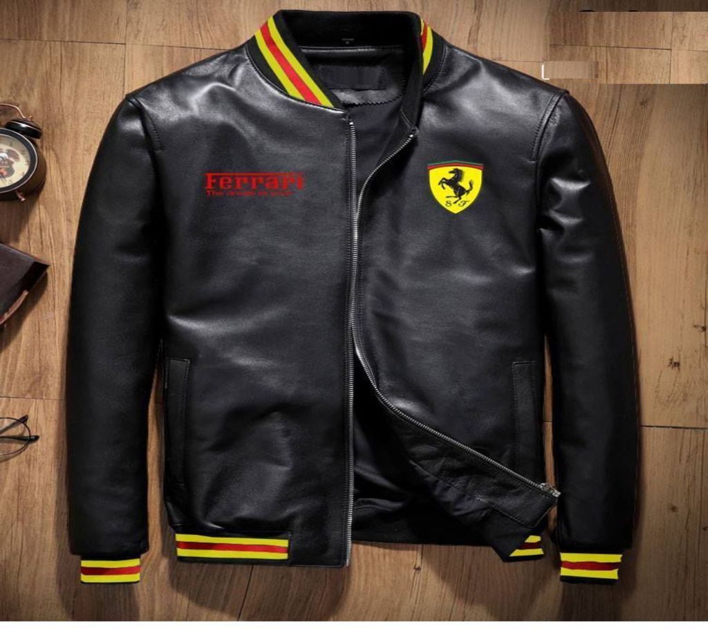Original Artificial Leather Mens Winter Jacket Ferrari  20  FAS