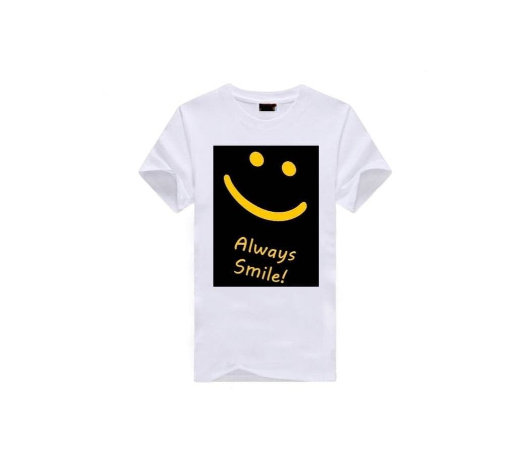 Always smile Half sleeve Mens Tshirt