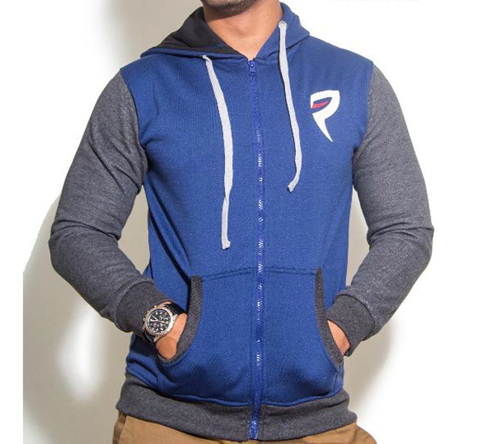 Men Zipper Closer Full Sleeve Hoodie