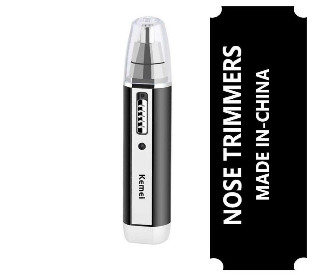 Kemei KM-6632 2 in 1 Rechargeable Nose Trimmer - Black