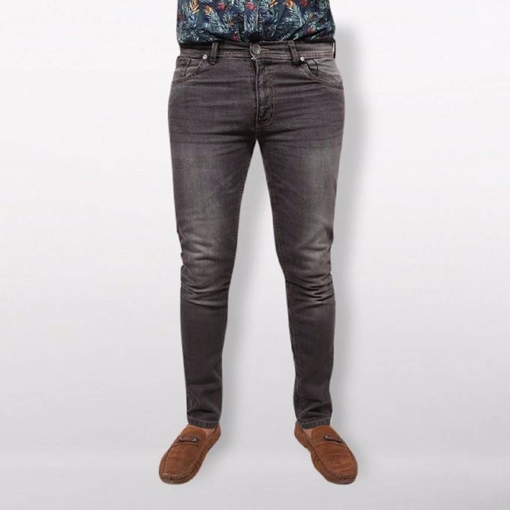 Asmoor Dark Grey Denim Jeans For Men